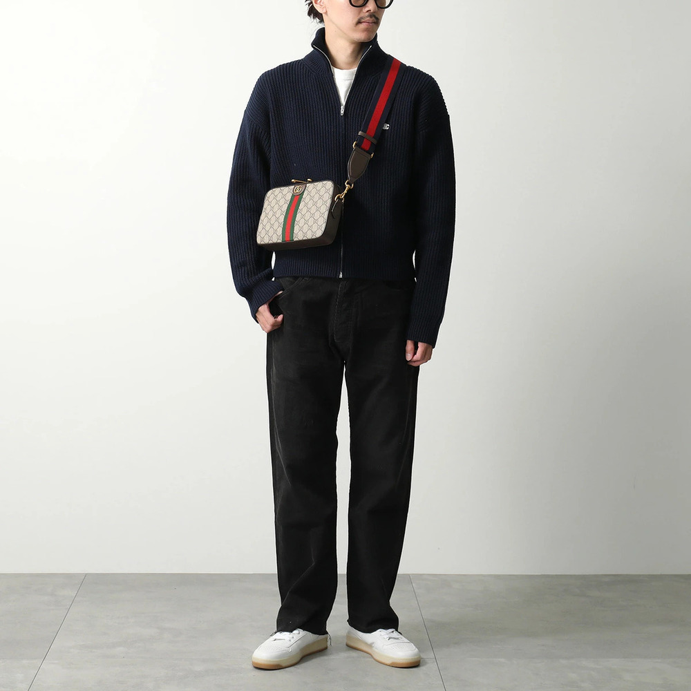 Gucci Shoulder Bag GG Supreme Canvas Web Stripe Clutch